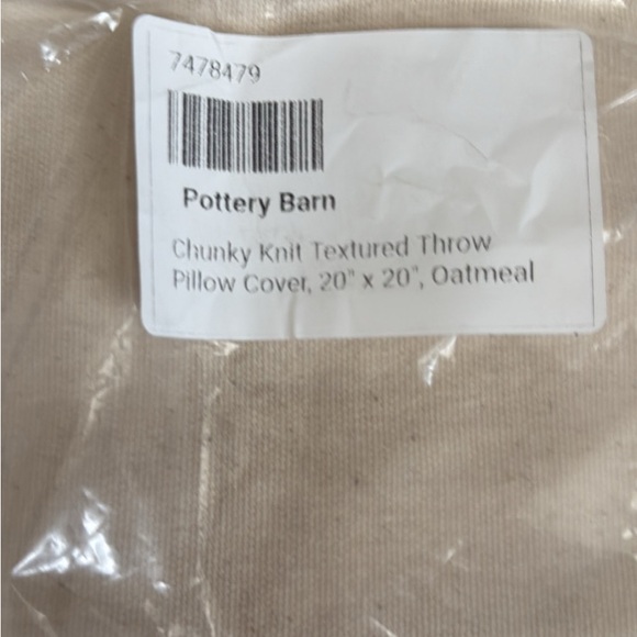 Pottery Barn Chunky Knit Textured Throw Pillow Cover NWT - Picture 3 of 5